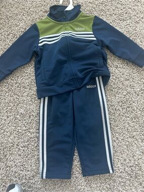 adidas Navy and Olive Kids Track Jacket & Pants
